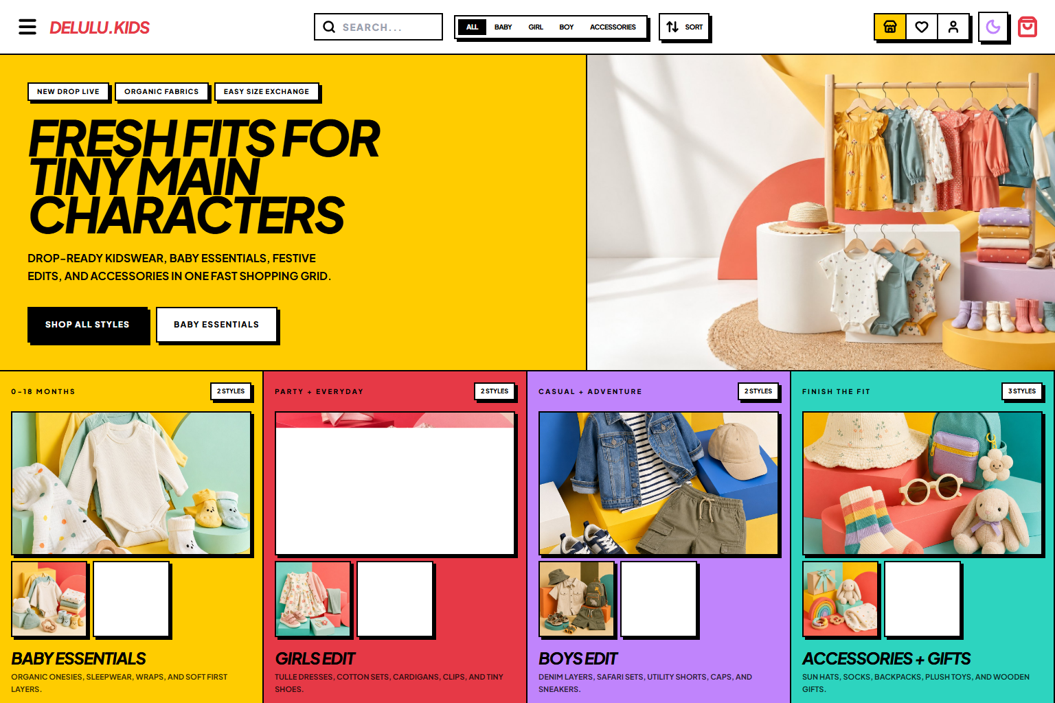 Delulu Kids website preview